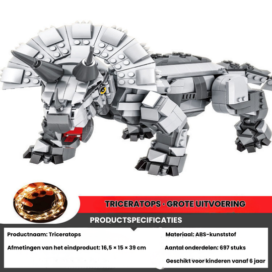 TriCeraSpark™ – Triceratops Dinosaurus Bouwset