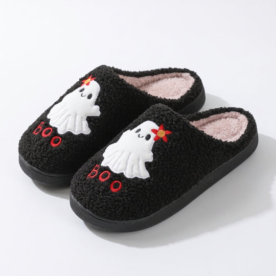 SpookStep – Pluizige Pantoffels met Halloweenmotieven