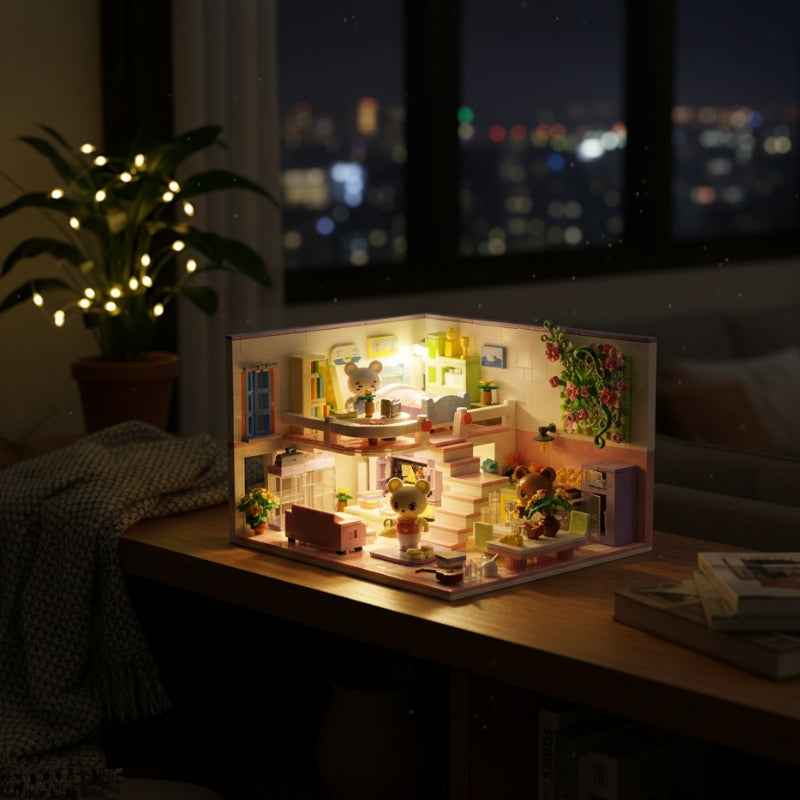 BabyBearApartment – Mini Bouwblok Set Duplex Appartement