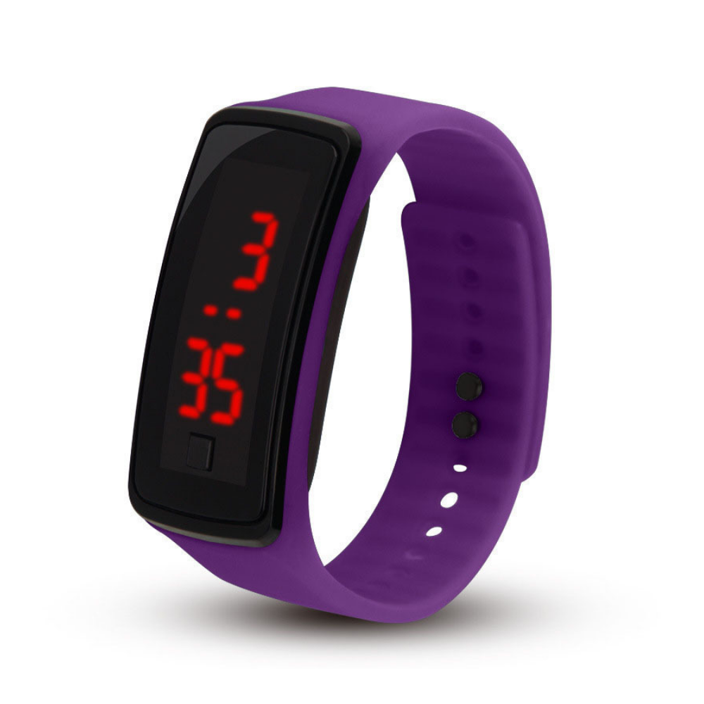 SlimPulse – Ultra Dun LED Sporthorloge met Siliconen Band