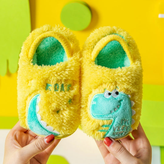 DinoHops – Pluche Kinderpantoffels met Vrolijke Dinofiguren