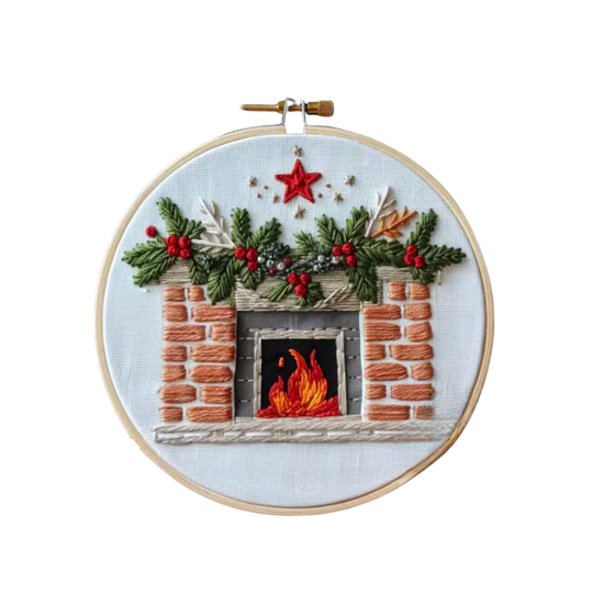 FestiveStitch™ – DIY Kerstborduurset voor Beginners met Winterse Sneeuwscènes