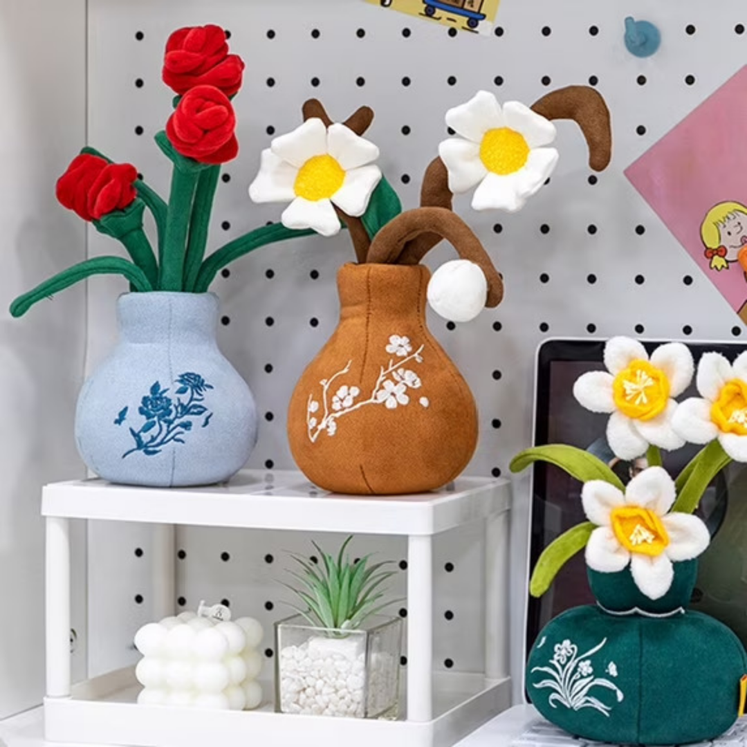 BloomFriends – Pluche Bloemen in Decoratieve Pot