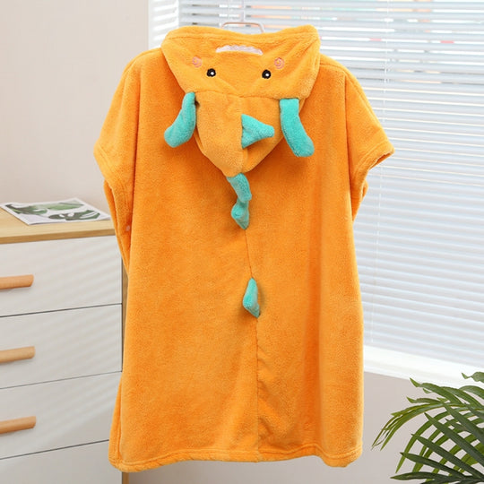 <font dir="auto" style="vertical-align: inherit;"><font dir="auto" style="vertical-align: inherit;">Peignoir de bain portable pour enfants, nouveau style, petit dinosaure, mignon, doux et absorbant, avec capuche.</font></font>