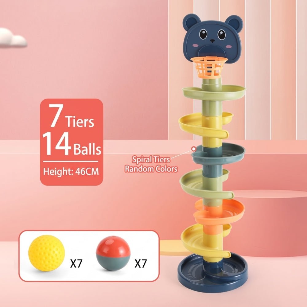 SpinTower – Stapelbare Ballenbaan voor Kinderen