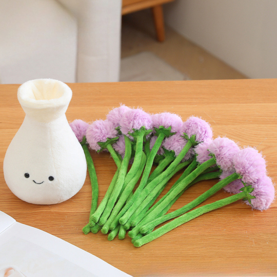 HydrangeaBuddy – Pluche Hortensia in Glimlachende Vaas