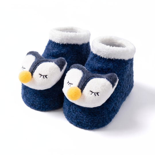 SnugFoot – Antislip Sokken voor Meisjes – Zachte & Schattige Dierendesigns (0–5 Jaar)