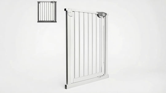 SafeStep™ – Automatisch Sluitend Traphekje – Uitschuifbaar & Boorvrij Veiligheidshek voor Kinderen