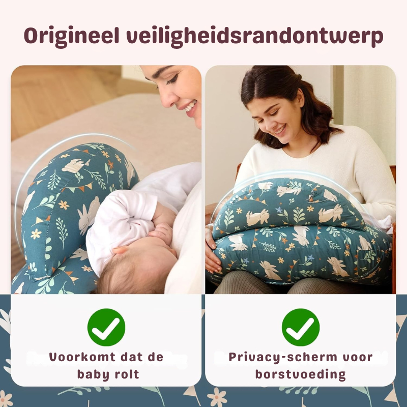 CuddleNest™ – Verstelbaar Voedingskussen met Comfortabele Ondersteuning