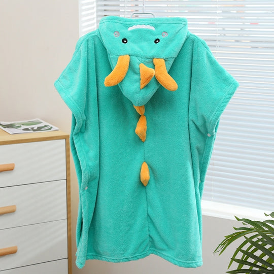 <font dir="auto" style="vertical-align: inherit;"><font dir="auto" style="vertical-align: inherit;">Peignoir de bain portable pour enfants, nouveau style, petit dinosaure, mignon, doux et absorbant, avec capuche.</font></font>