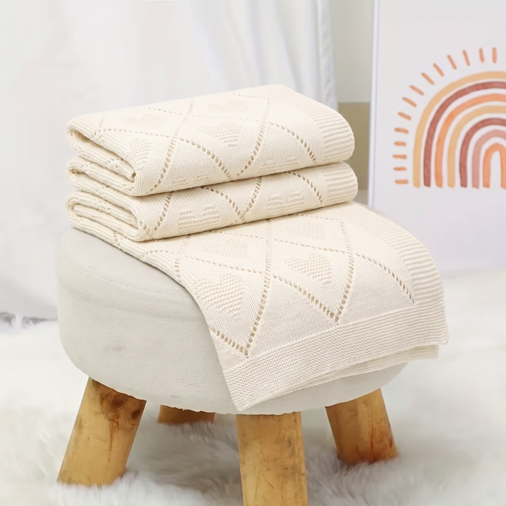 CozyCotton – Soft Cotton Knitted Baby Blanket, Cosy Comfort for Babies