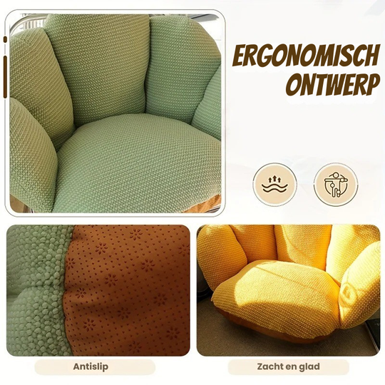 Milo & Moon® CozyGrip – Vingervormig Rug- en Stoelkussen