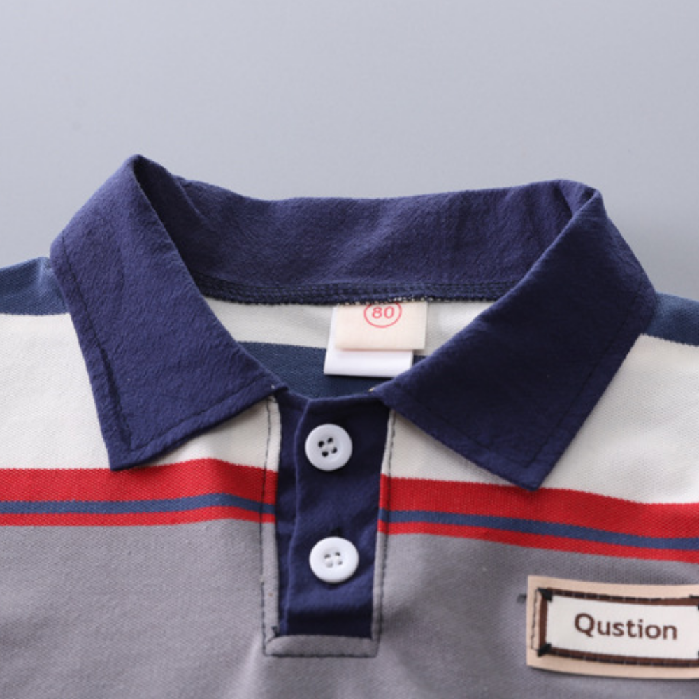ClassicStride – Jongens Gestreepte Poloset met Short