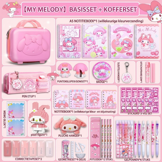 CuteStudy – Schoolspullen Cadeauset met Koffer