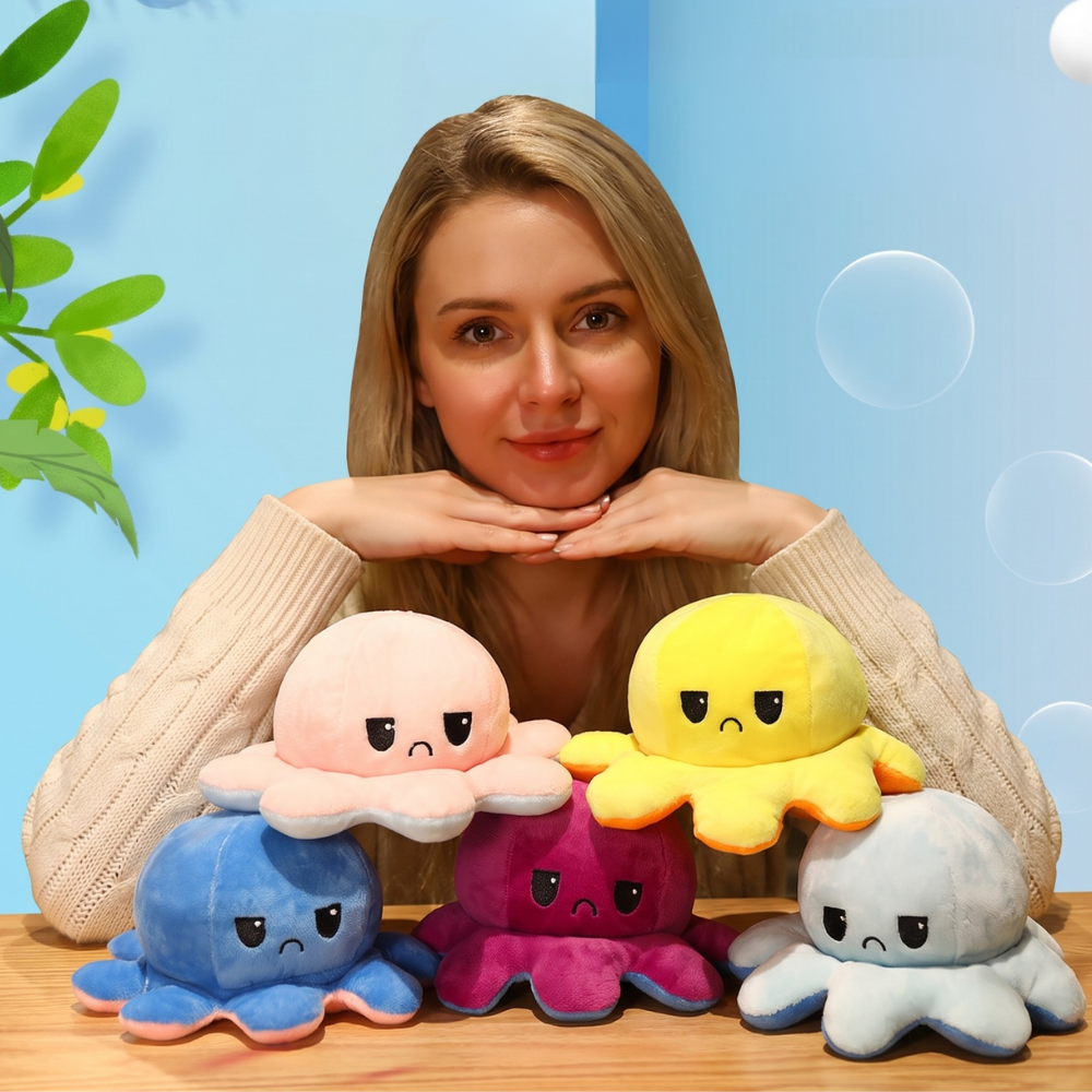 MoodFlip – Omkeerbare Octopus Knuffel