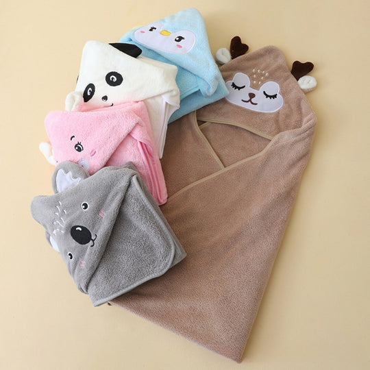 TinyCuddle – Cartoon Badcape voor Baby's