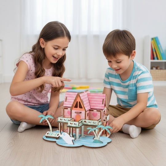 BeachCottage – 3D Houten Bouwpuzzel Strandhuis