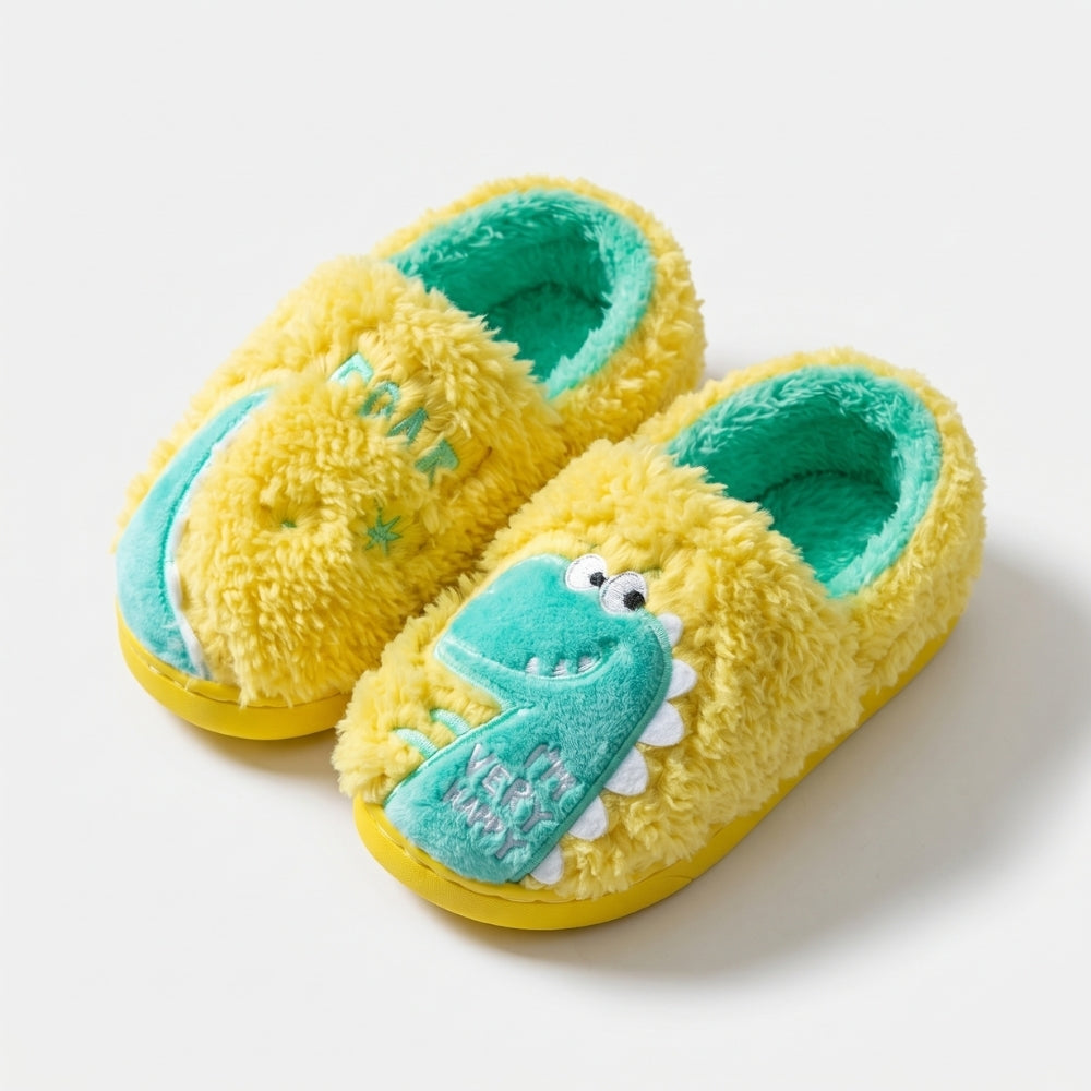 DinoHops – Pluche Kinderpantoffels met Vrolijke Dinofiguren