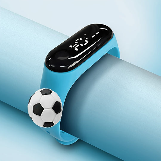 SoccerTime – LED Digitaal Kinderhorloge – Sportieve Voetbal Armband