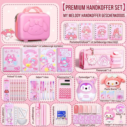 CuteStudy – Schoolspullen Cadeauset met Koffer
