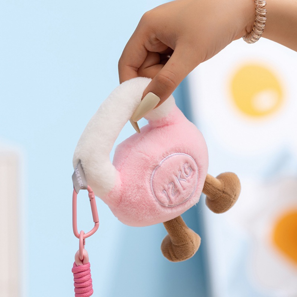 GymCuddle – Fitness Knuffel Sleutelhanger met Speels Design
