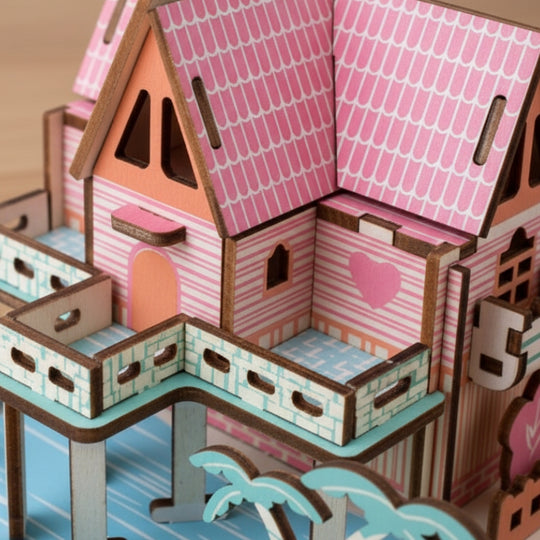 BeachCottage – 3D Houten Bouwpuzzel Strandhuis