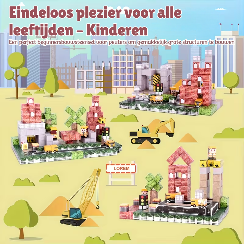 MagnoPlay™ – 128-delige Magnetische Bouwset – Creatief Assemblage Speelgoed