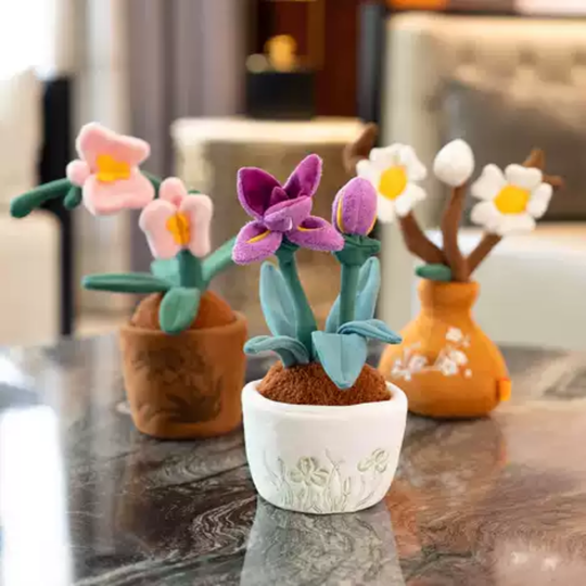 BloomFriends – Pluche Bloemen in Decoratieve Pot