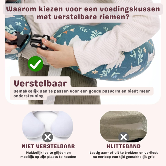 CuddleNest™ – Verstelbaar Voedingskussen met Comfortabele Ondersteuning