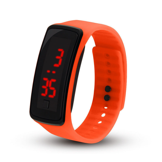 SlimPulse – Ultra Dun LED Sporthorloge met Siliconen Band