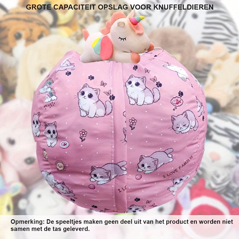 KittyNest™ Grote Kitten Bean Bag Hoes – Zachte Opberger & Zitkussen