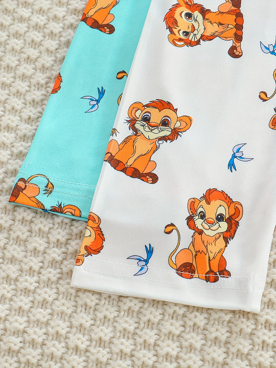 LionDreams™ – 2-delige Jongens Leeuwenpyjama – Zachte Longsleeve & Broek