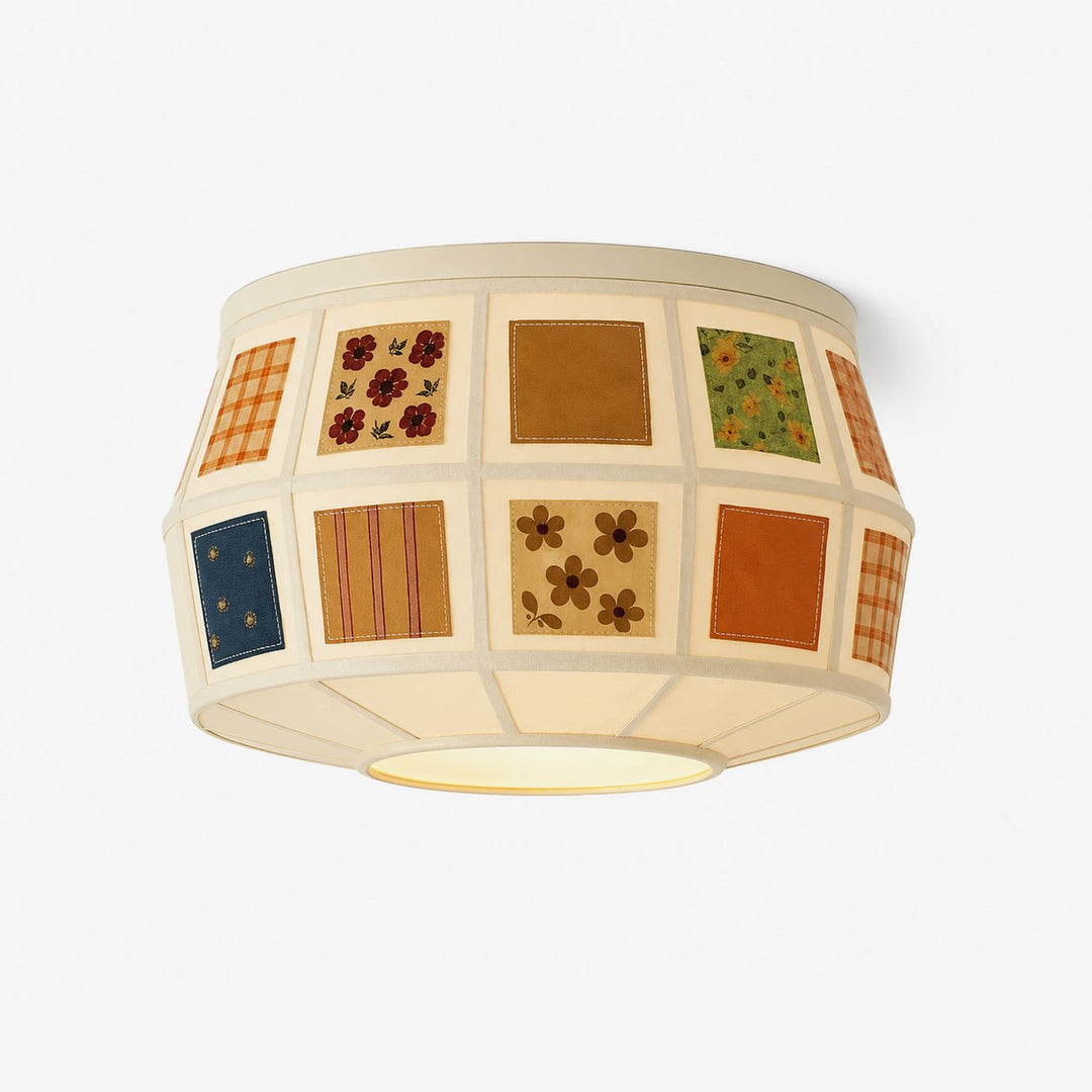 Lappenlief patchwork plafondlamp kinderkamer