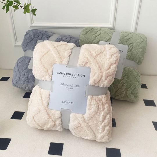 KnitCloud™ – 3D Kabelbrei Fleece Deken – Ultrazachte Microfiber Plaid