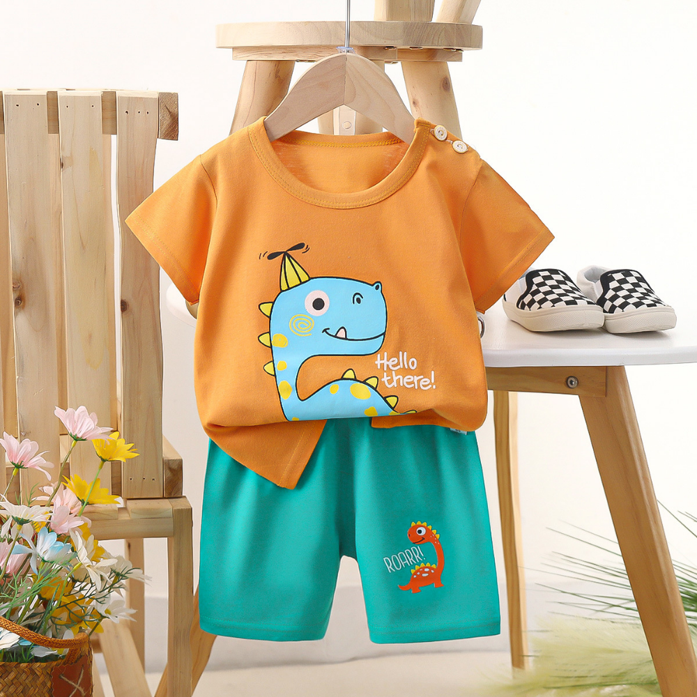 PlayPals – Boys' Summer Set with Cartoon Print