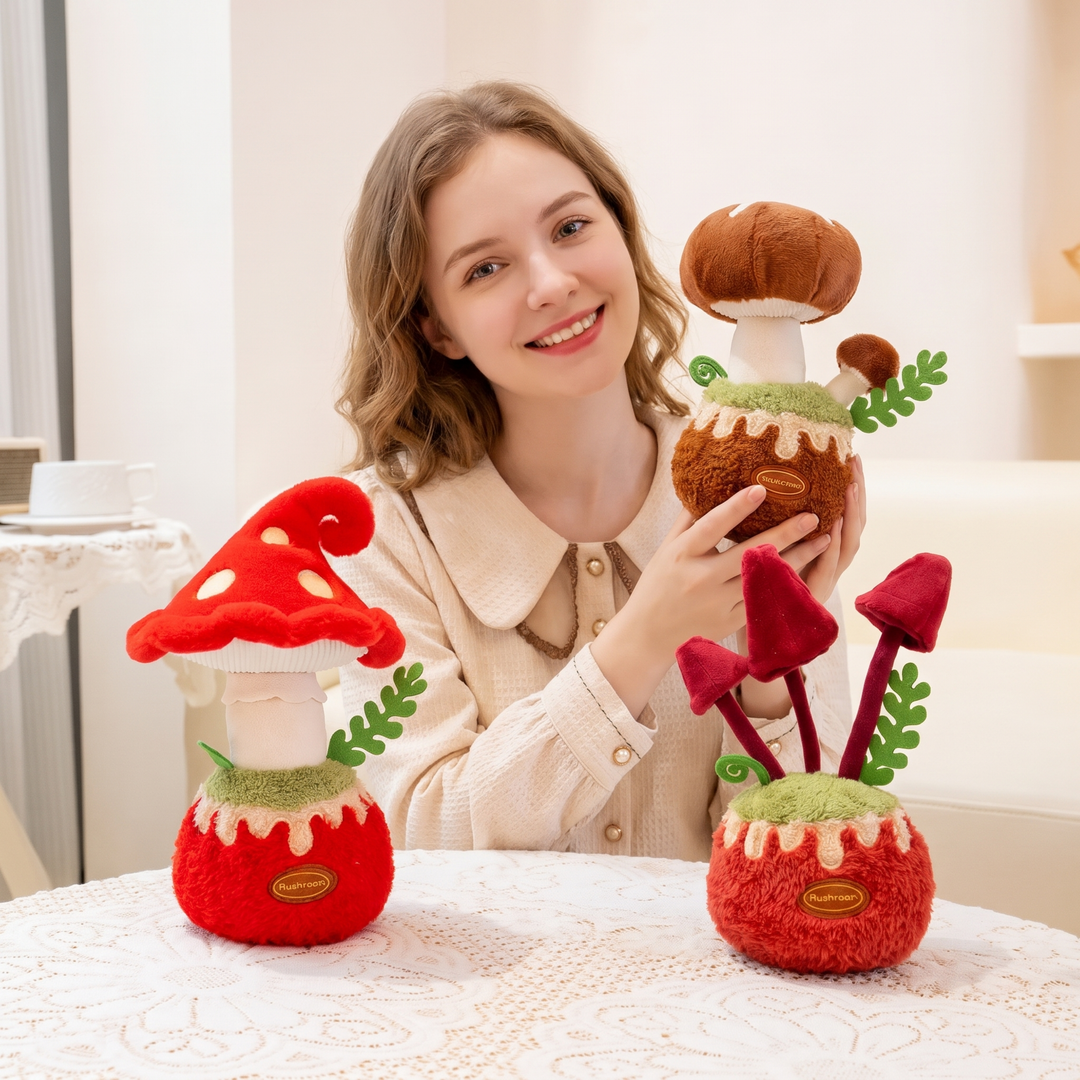 GardenBuddies – Pluche Bloemen en Paddenstoelen Decoratie