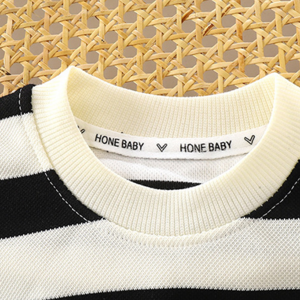 StripeBuddy – T-shirt en Shorts Set voor Jongens