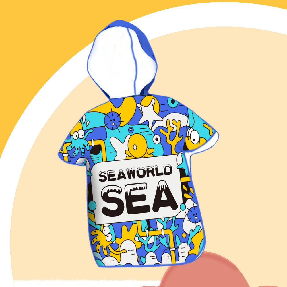 SunnyWrap – Microvezel Strandponcho voor Kinderen