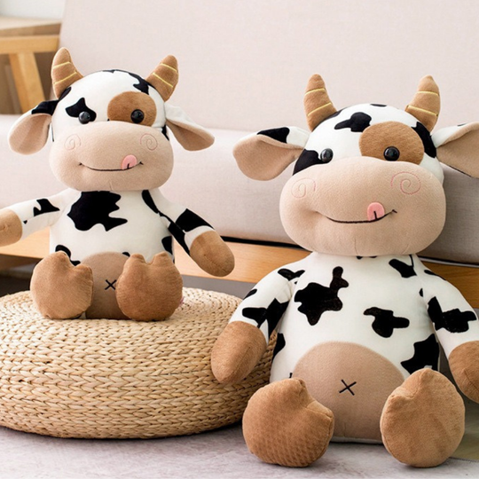 CowCuddle – Schattige Koe Knuffel met Trui & Tasje