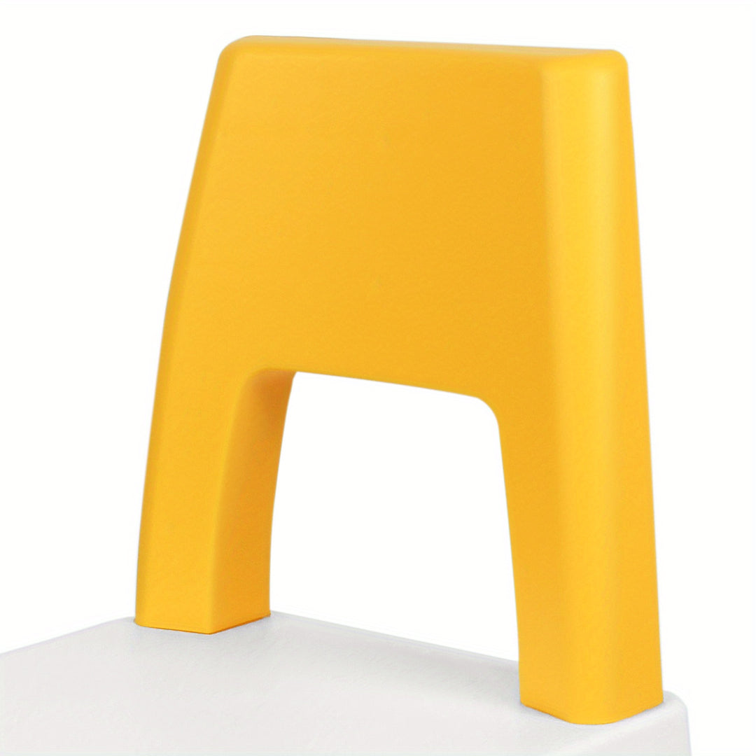 BuildPlay™ Kinder Speeltafel Set – Tafel met 2 Stoelen, Dubbelzijdig Bouwblokken Tafelblad & Opbergbak