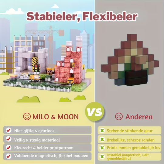 MagnoPlay™ – 128-delige Magnetische Bouwset – Creatief Assemblage Speelgoed