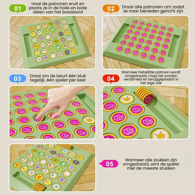 MindPlay – Pop-up Dieren & Flip Chess Geheugenspel