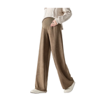 Zwangerschapsbroek Katoen met Buikband – Comfortabele Ribstof – Positiebroek met Wijde Pijpen (M-3XL)