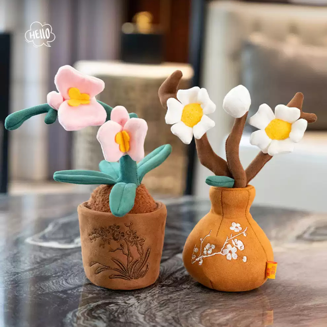 BloomFriends – Pluche Bloemen in Decoratieve Pot