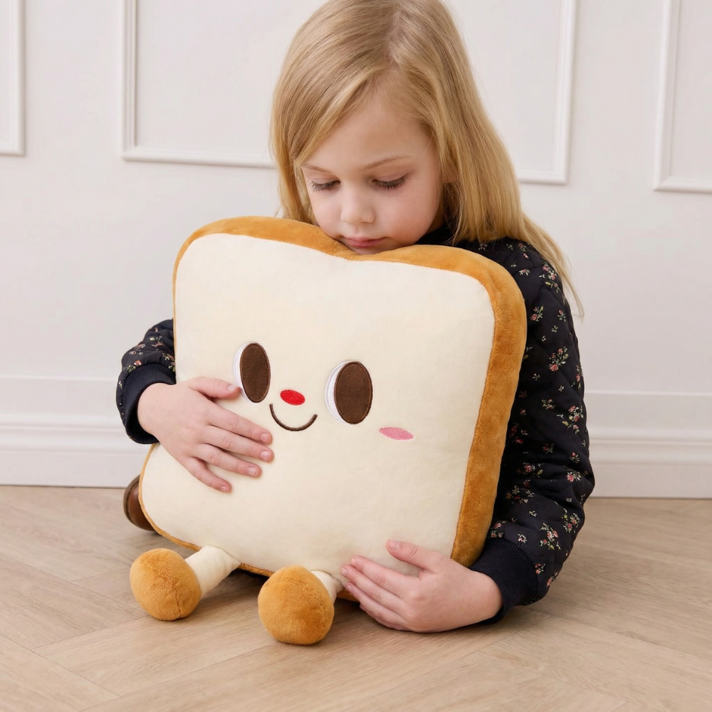 ToastyHug – Brood Knuffel Kussen van Zacht Pluche