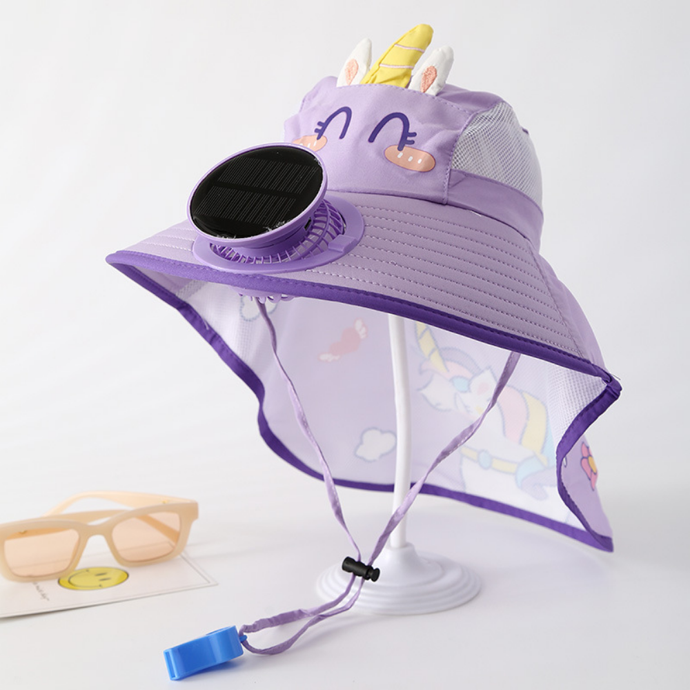 SunnyBreeze – Kinder Zonneklep met Ventilator