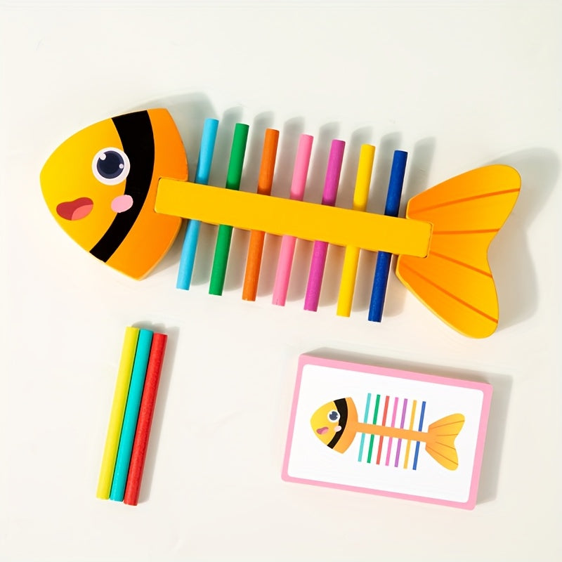 KleurenVis™ – Educatief - Montessori Kleur sorteer Spel van Hout