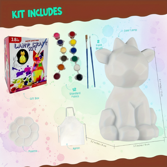 VerfPret DIY lamp dieren schilderset compleet - Milo & Moon