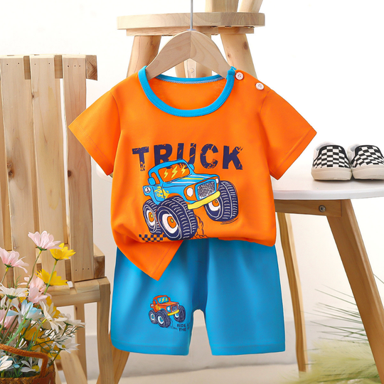 PlayPals – Boys' Summer Set with Cartoon Print