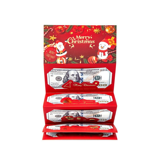 HolidayGift™ – Luxe Kerst-envelop met Satijnen Strik